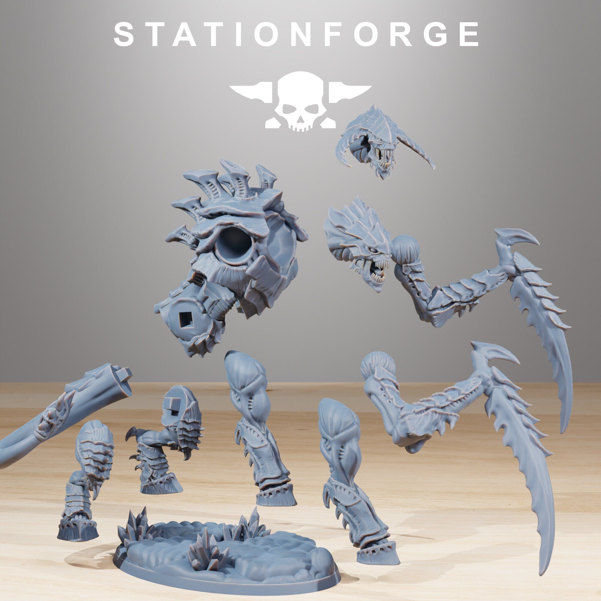 Fukai - Xenarid Necrothorn, mechanized infantry, post apocalyptic empire, usable for tabletop wargame.