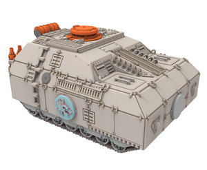 Military - Suneemon Heavy Transport - A Relic of Damocles' Conquest, imperial, post-apocalyptic empire, usable for tabletop wargame