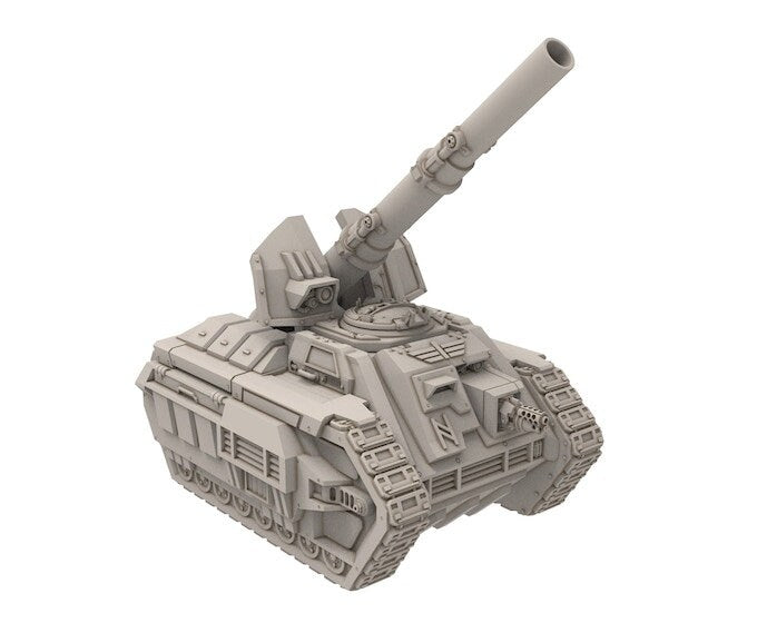 Rundsgaard - Heavy Artillery Battle Tank, imperial infantry, post-apocalyptic empire, usable for tabletop wargame.