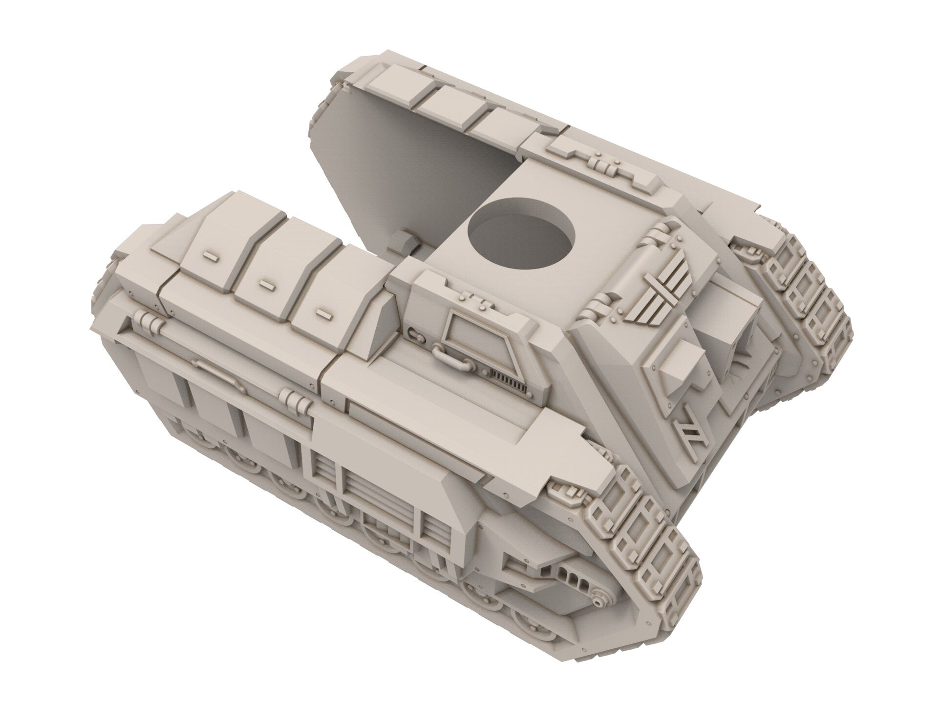 Rundsgaard - Heavy Missile Battle Tank, imperial infantry, post-apocalyptic empire, usable for tabletop wargame.