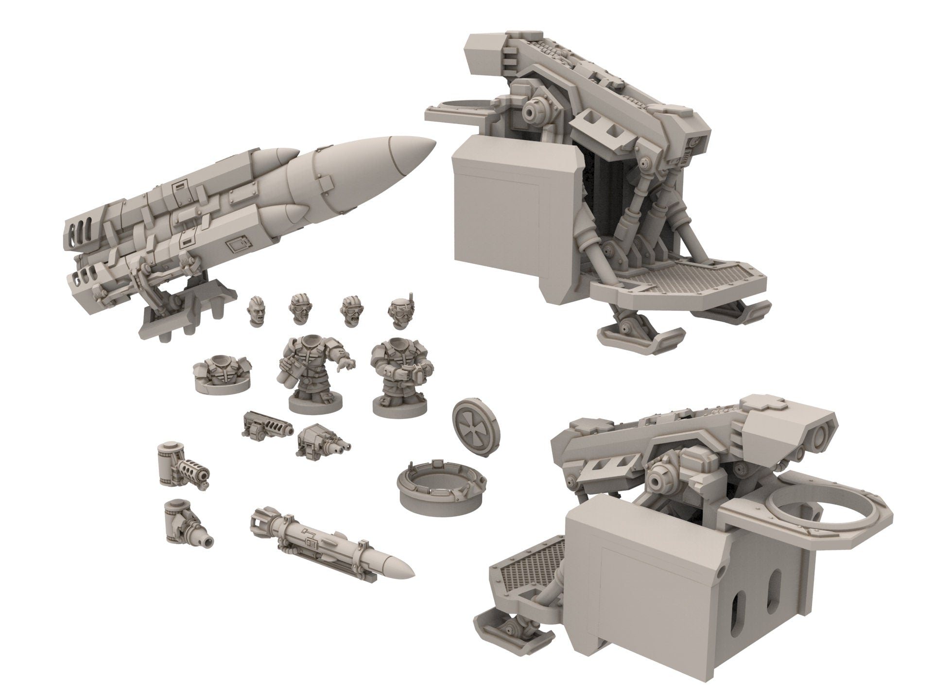 Rundsgaard - Heavy Missile Battle Tank, imperial infantry, post-apocalyptic empire, usable for tabletop wargame.