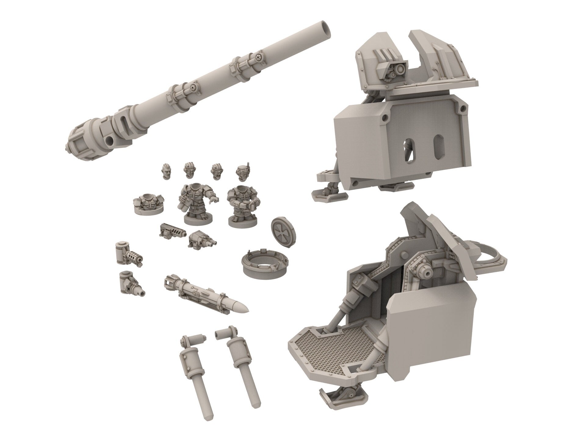 Rundsgaard - Heavy Artillery Battle Tank, imperial infantry, post-apocalyptic empire, usable for tabletop wargame.