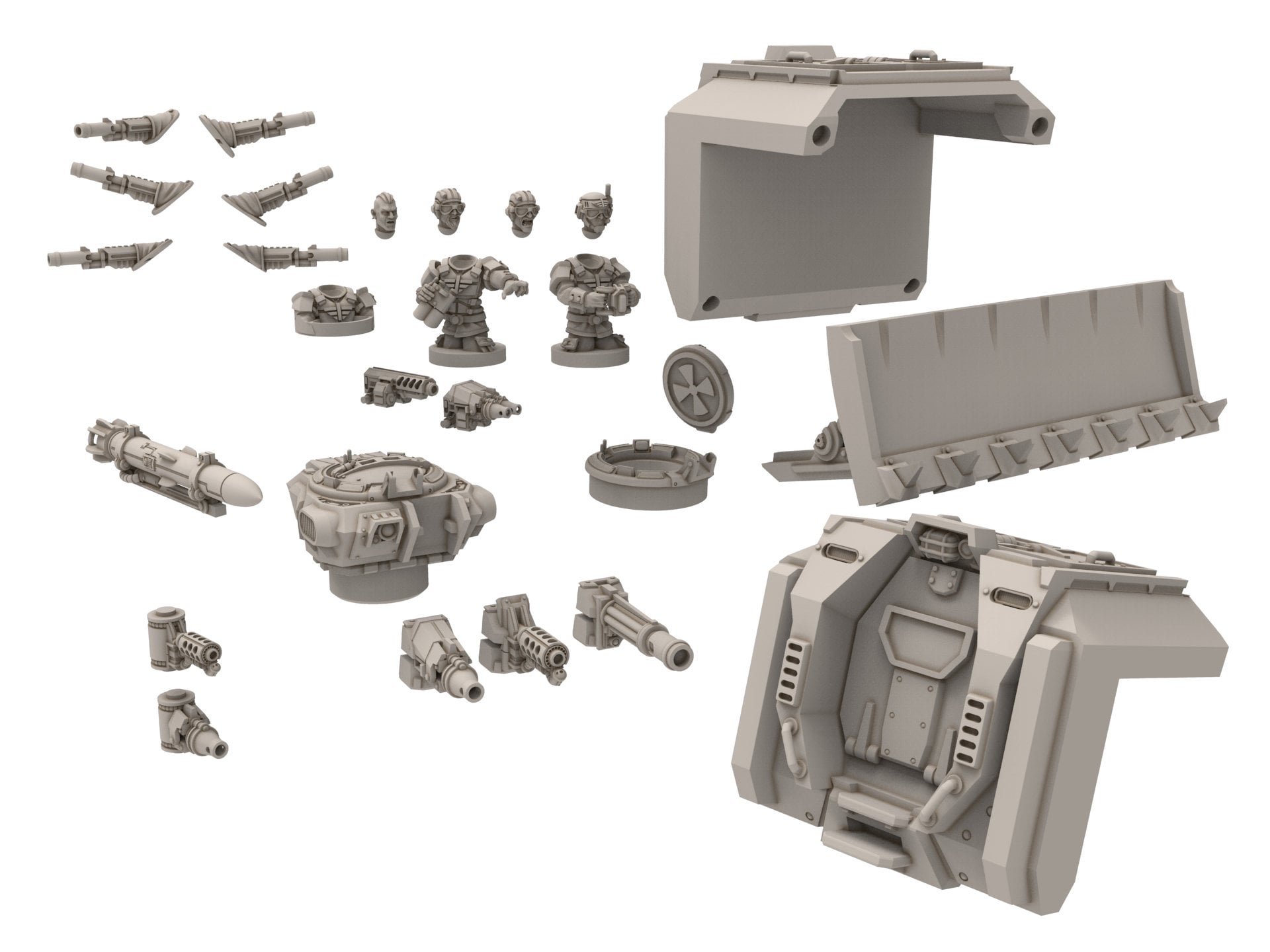 Rundsgaard - Transporting Troops Battle Tank, imperial infantry, post-apocalyptic empire, usable for tabletop wargame.