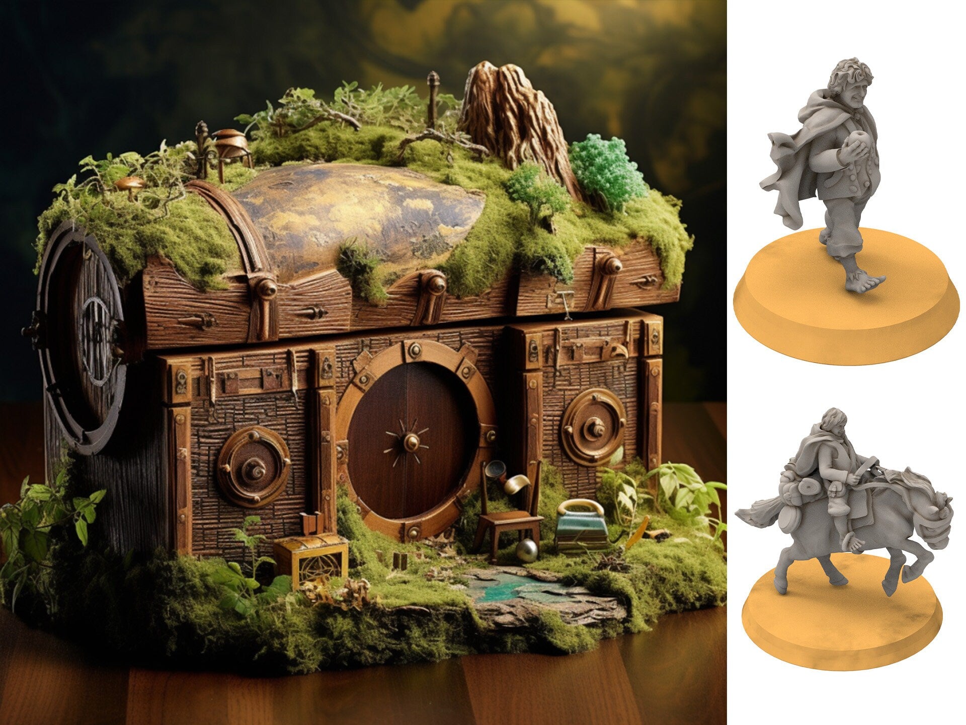 Dwarves - Mystery box realms under the mountain, Discounted surprise army starter, Middle rings miniatures for wargame D&D, Lotr...