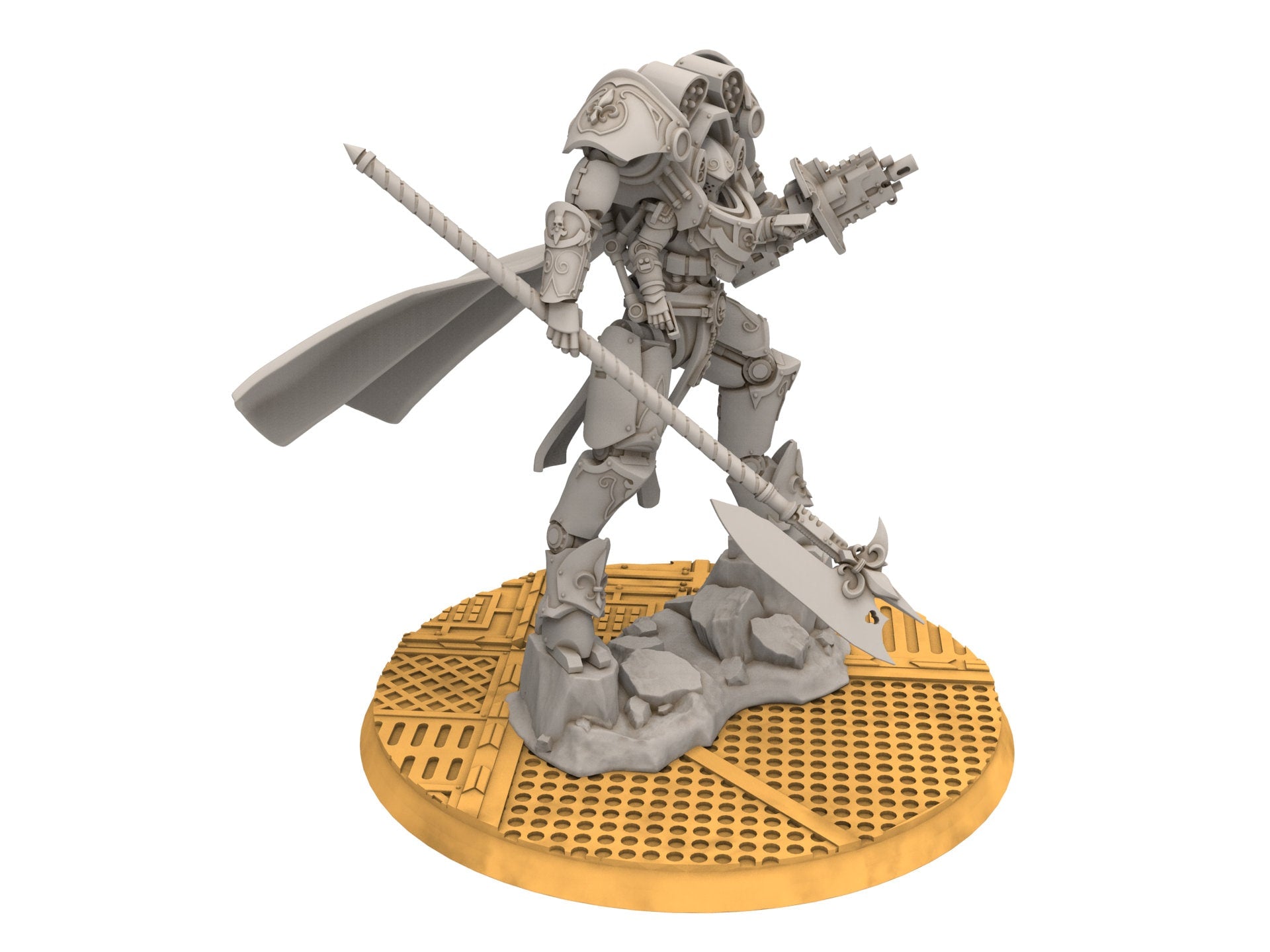 Battle Sister - Commander In Exosuit, assassins, cult death, sorority, crusade battle