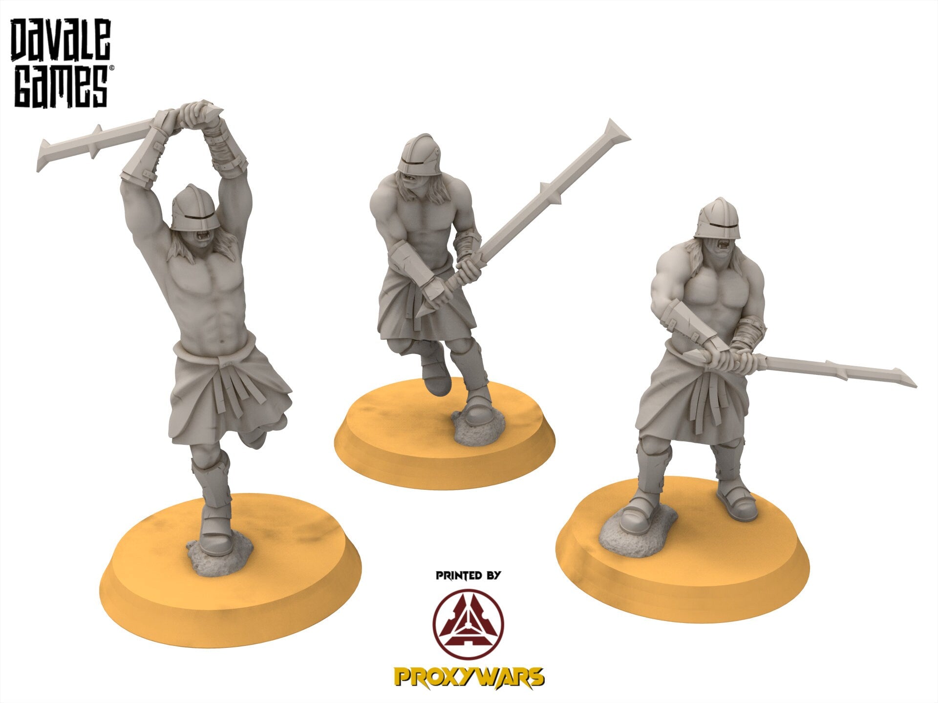 Orcs horde - Blood Handed Berserkers, Middle rings miniatures for wargame D&D, Lotr... Medbury miniatures