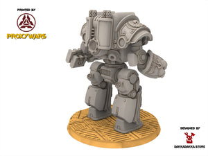 Legio Prima - Victrix Colossus, mechanized infantry, post apocalyptic empire, usable for tabletop wargame.