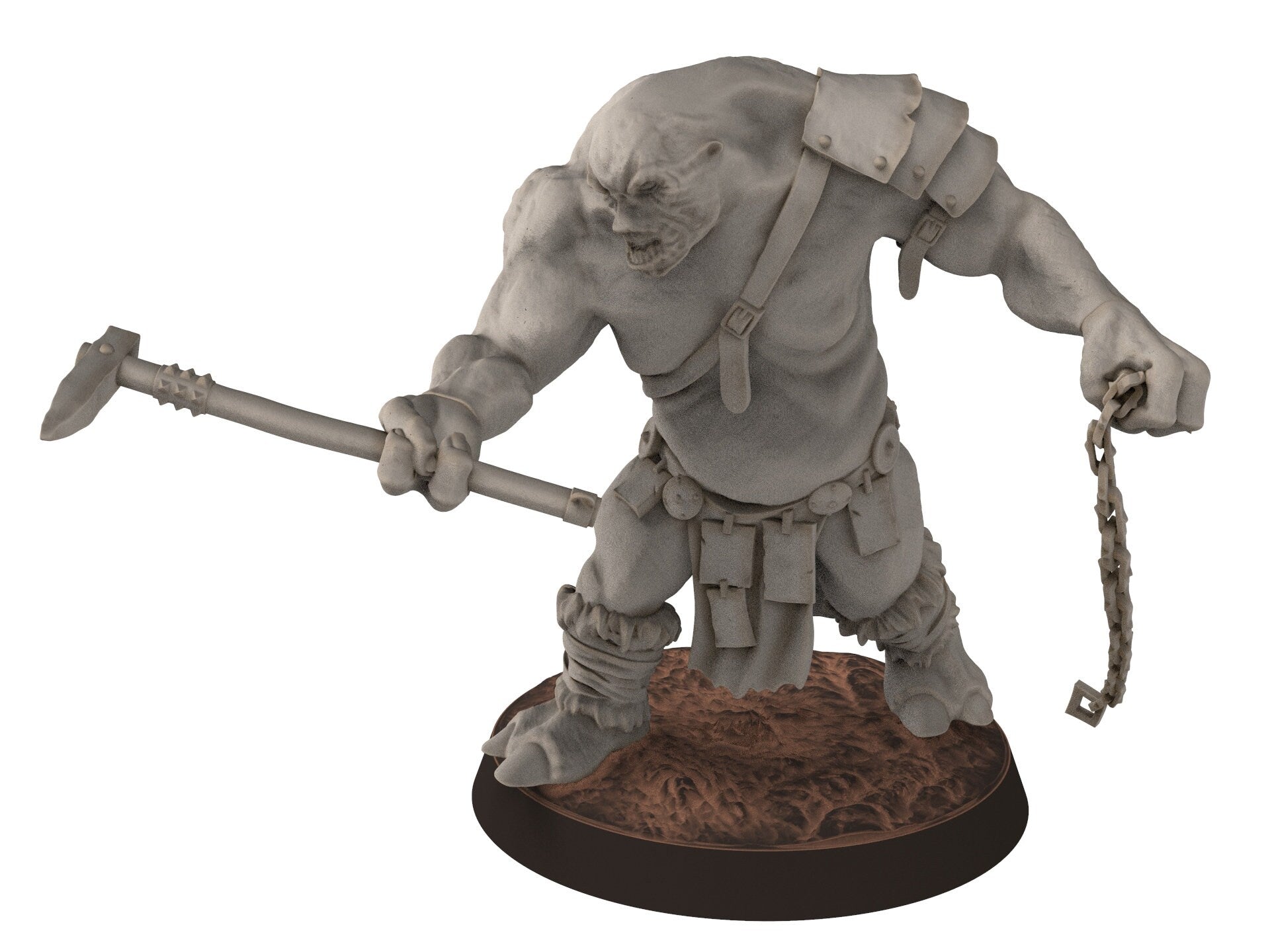 Goblin Cave - Fell Kingdom Trolls, Tamed cave troll warriors warband, Middle rings miniatures for wargame D&D, Lotr... Medbury miniatures