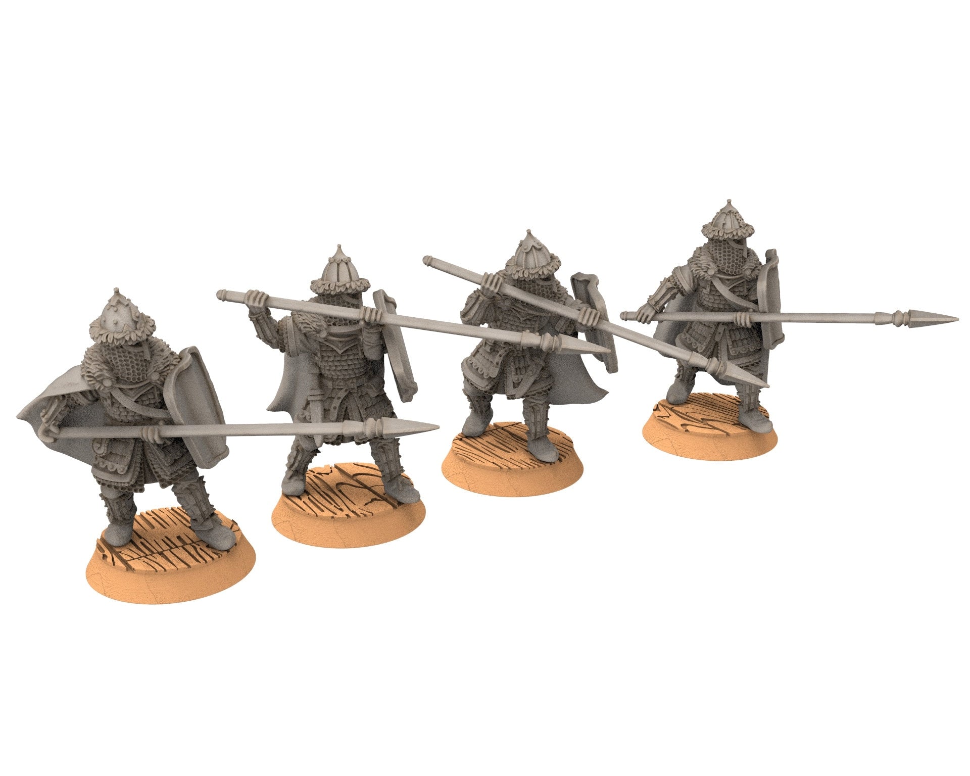 Lakecity - Commanders of lakecity Torgorod, hero, Lake, dragon, Misty Mountains, Town miniatures for wargame D&D, Lotr... Medbury miniatures