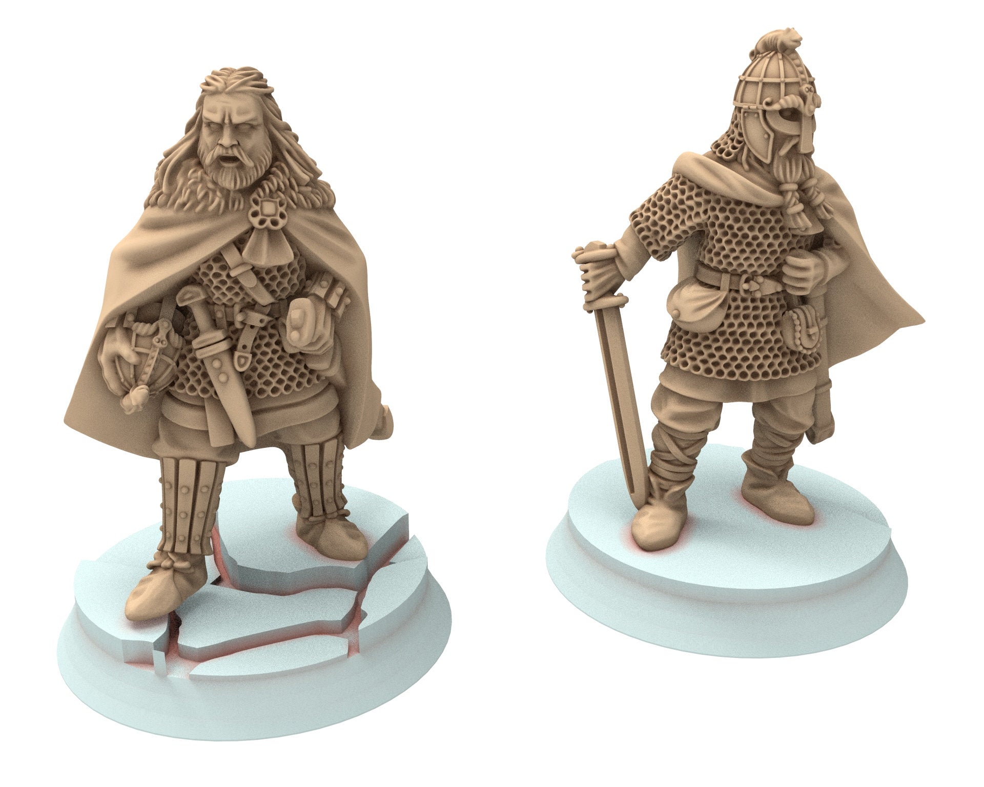 Vendel Era - Wulfgar and Æschere Iconic heroes of the sagas, 7 century, miniatures 28mm, wargame Historical Saga... Medbury miniature