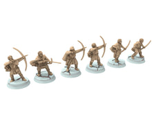 Load image into Gallery viewer, Vendel Era - Dark Age Spearmen fighting, Germanic Tribe Warband, 7 century, miniatures 28mm for wargame Historical... Medbury miniature
