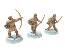 Load image into Gallery viewer, Vendel Era - Dark Age Spearmen fighting, Germanic Tribe Warband, 7 century, miniatures 28mm for wargame Historical... Medbury miniature
