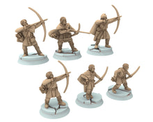 Load image into Gallery viewer, Vendel Era - Dark Age Spearmen fighting, Germanic Tribe Warband, 7 century, miniatures 28mm for wargame Historical... Medbury miniature
