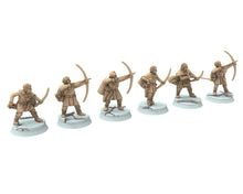 Load image into Gallery viewer, Vendel Era - Dark Age Spearmen fighting, Germanic Tribe Warband, 7 century, miniatures 28mm for wargame Historical... Medbury miniature
