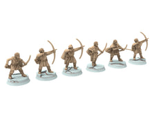 Load image into Gallery viewer, Vendel Era - Dark Age Archers fighting, Germanic Tribe Warband, 7 century, miniatures 28mm for wargame Historical... Medbury miniature
