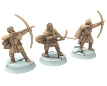 Load image into Gallery viewer, Vendel Era - Dark Age Skirmishers fighting, Germanic Tribe Warband, 7 century, miniatures 28mm for wargame Historical... Medbury miniature
