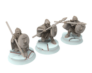 Vendel Era - Armoured Casualites, Germanic Tribe Warband, 7 century, miniatures 28mm for wargame Historical... Medbury miniature