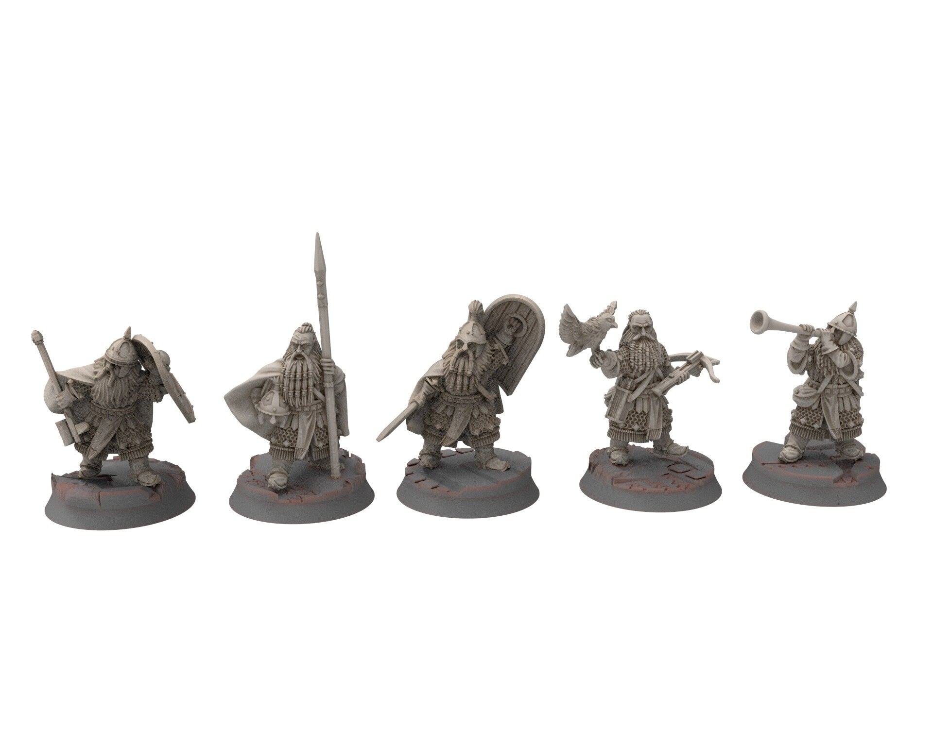 Dwarves - Mountain Travelling Dwarf, The Dwarfs of The Mountains, for Lotr, Medbury miniatures