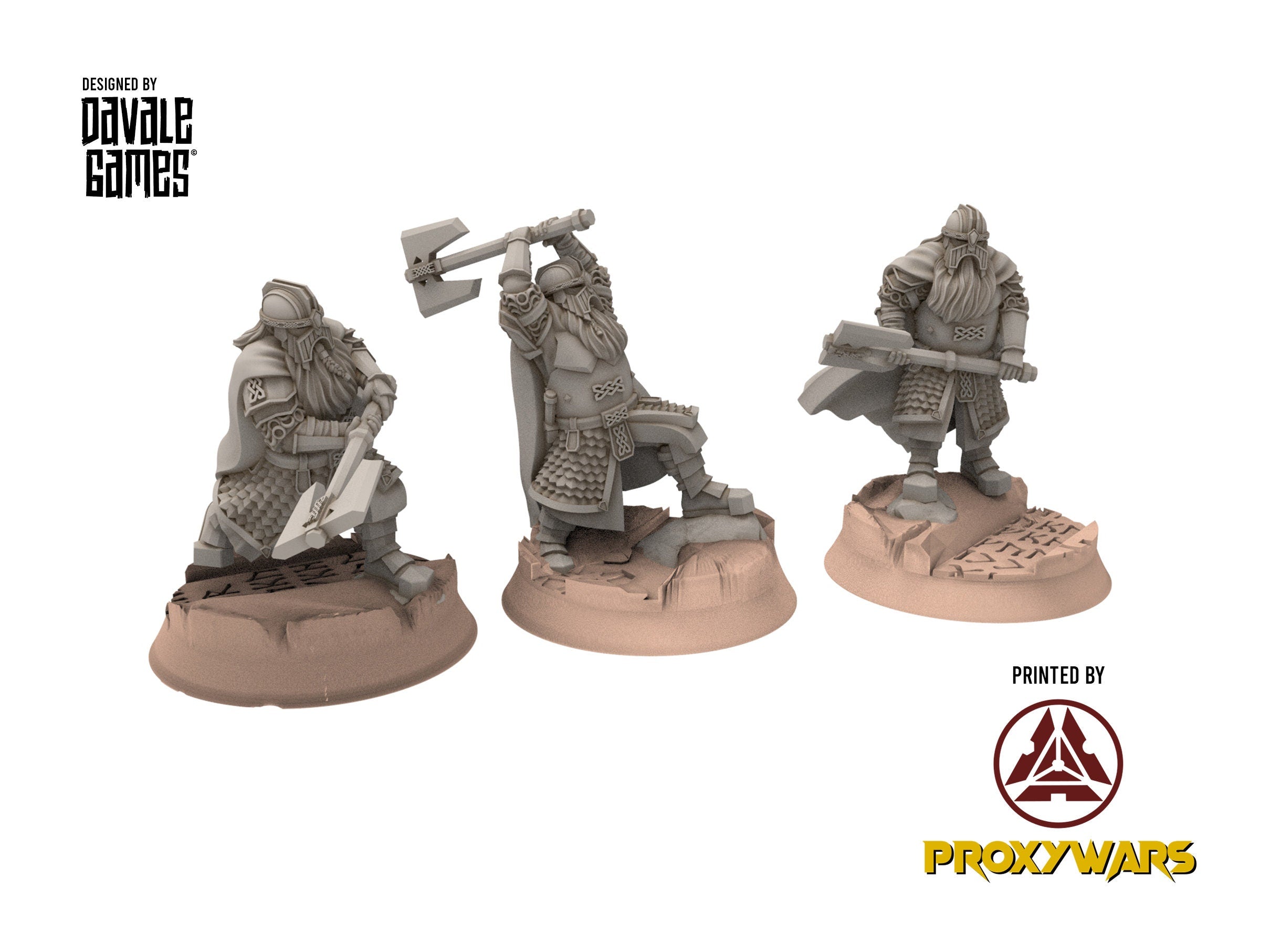 Dwarves - Kalak King guards, The Dwarfs of The Mountains, for Lotr, davale games miniatures