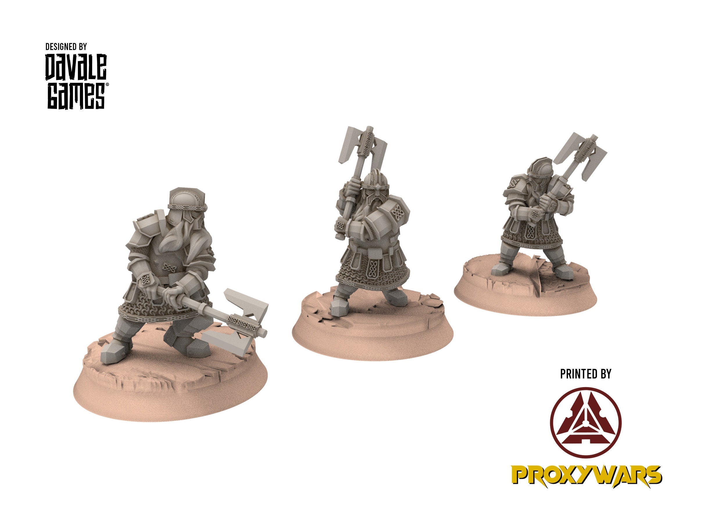 Dwarves - Kalak Guards, The Dwarfs of The Mountains, for Lotr, davale games miniatures