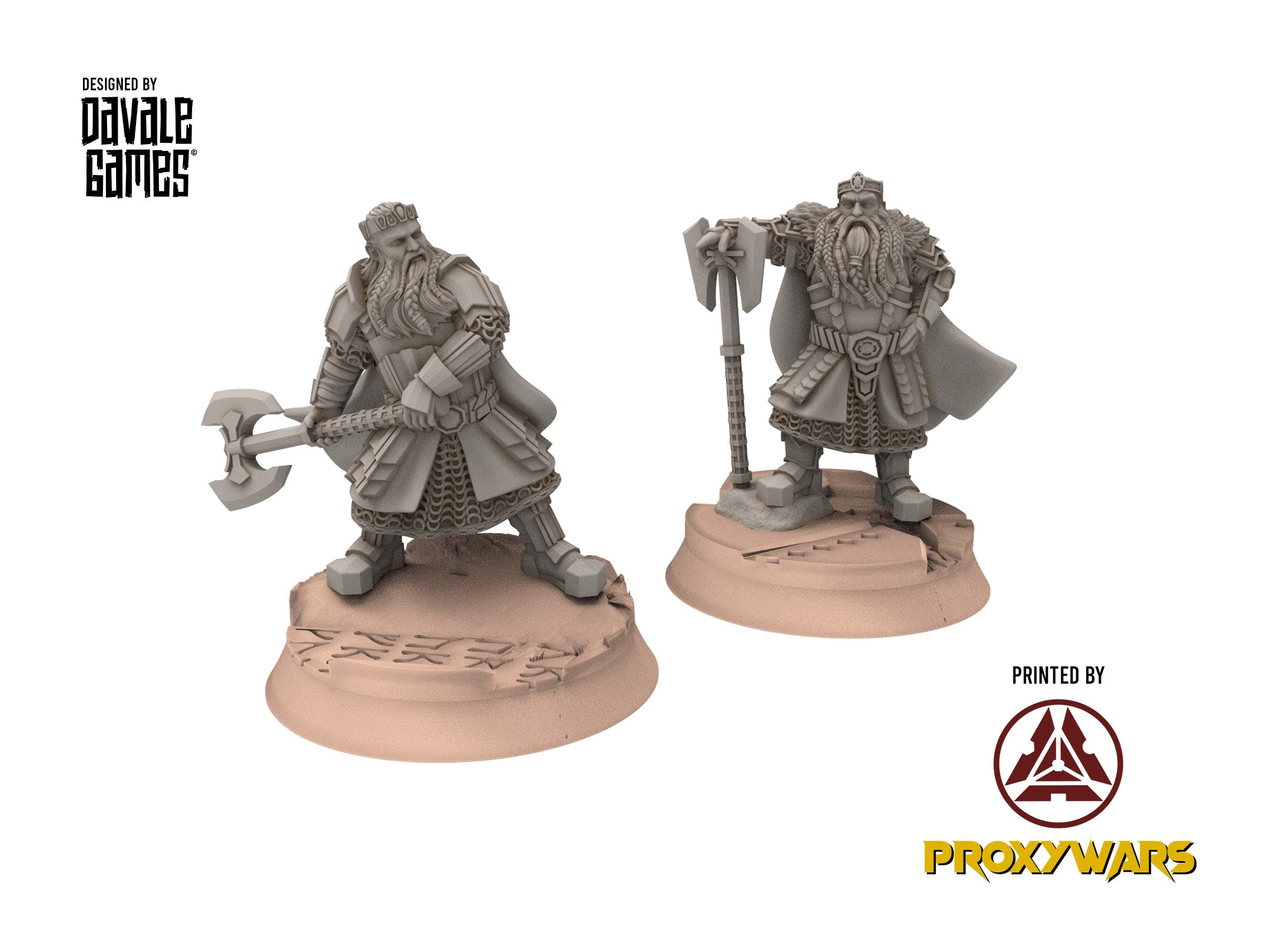 Dwarves - Kalak King, The Dwarfs of The Mountains, for Lotr, davale games miniatures