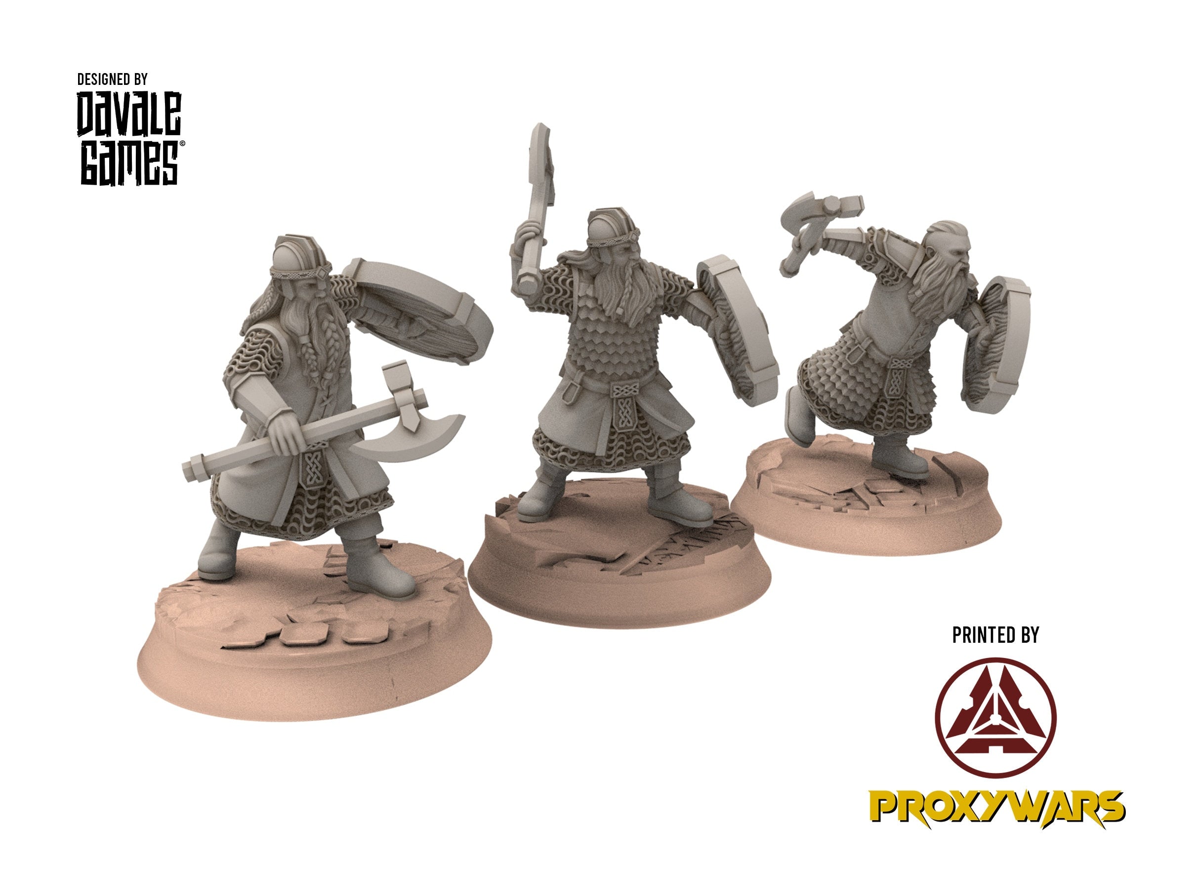 Dwarves - Kalak Warriors, The Dwarfs of The Mountains, for Lotr, davale games miniatures