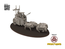 Load image into Gallery viewer, Dwarves - Silver Goat Dwarves Chariot, The Dwarfs of The Mountains, for Lotr, davale games miniatures
