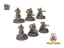 Load image into Gallery viewer, Dwarves - Silver Goat Dwarves with Crossbow, The Dwarfs of The Mountains, for Lotr, davale games miniatures
