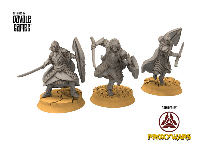 Rivandall - Bloody Elven King Guard swords, Last Hight elves from the West, Middle rings Davales miniatures pour wargame D&D, SDA...