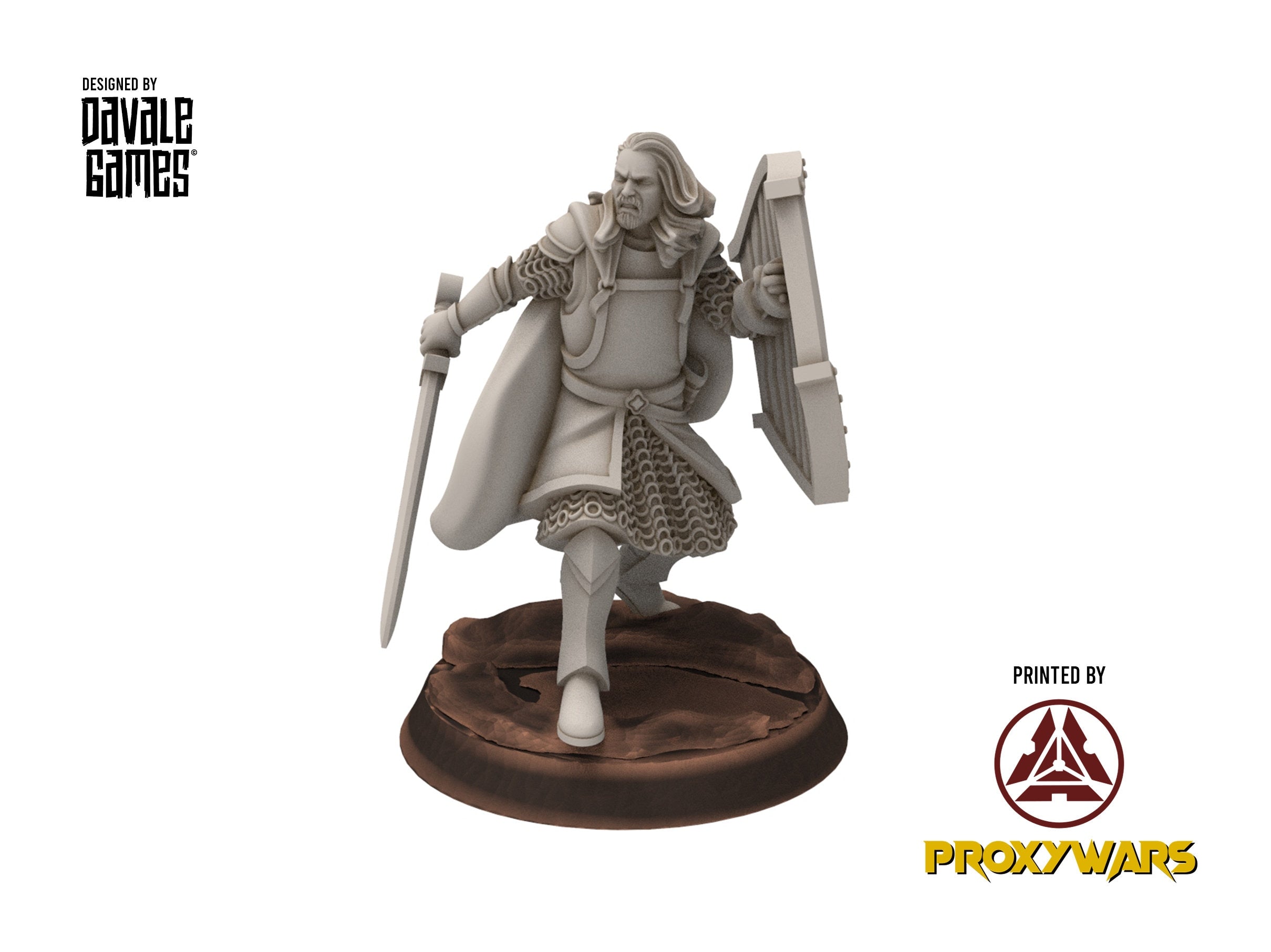 Gandor - Old Captain hight humans, minis for wargame D&D, SDA... Davale miniatures