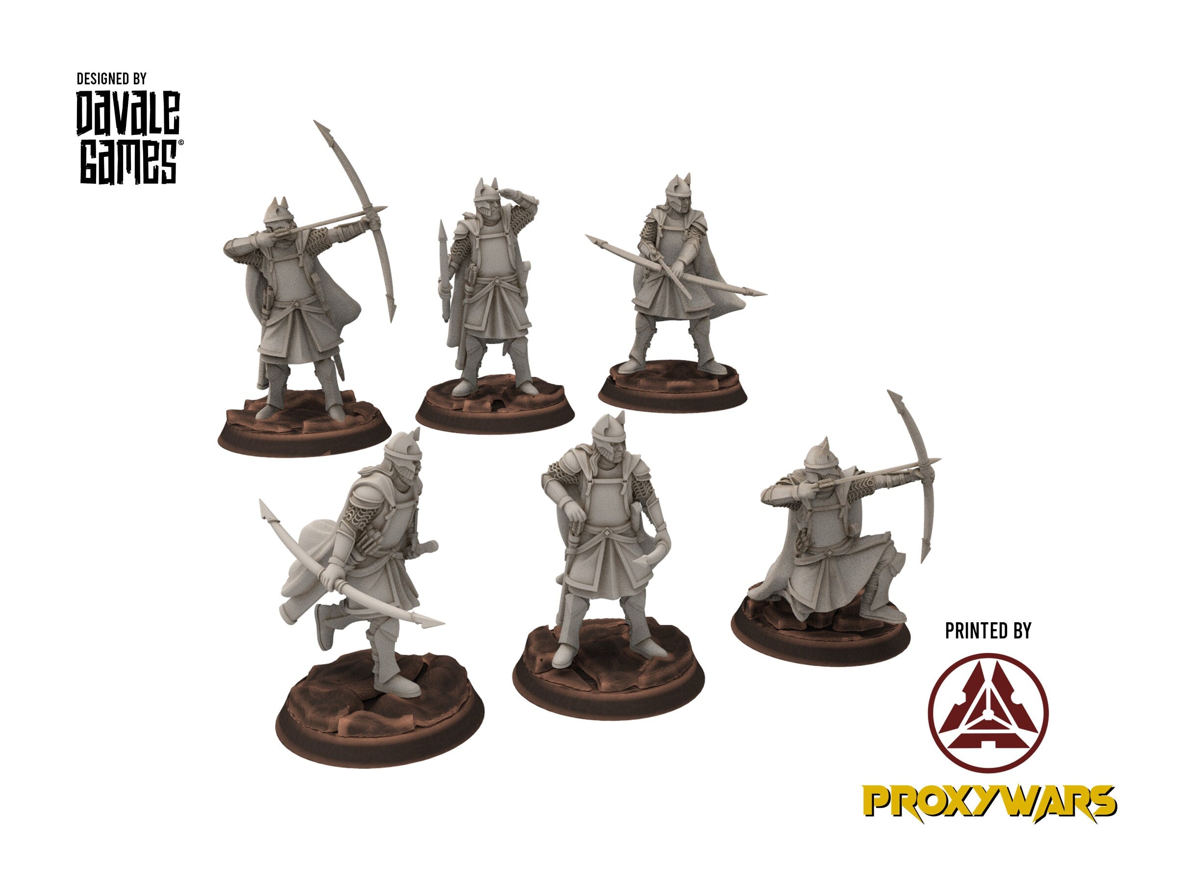 Gandor - High Humans Bowmen, of the west hight humans, miniatures for wargame D&D, Lotr... Davale