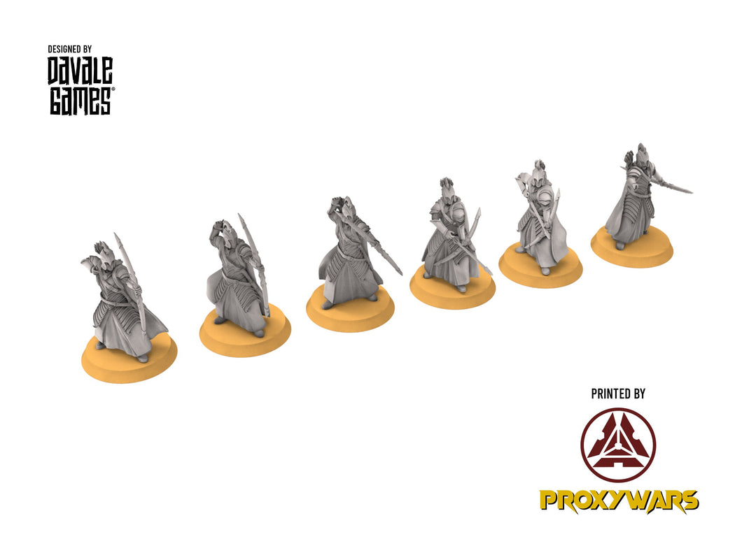 Rivandall - Bowmen, Last Hight elves from the West, Middle rings miniatures for wargame D&D, Lotr...