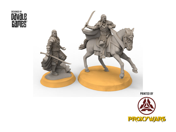 Rivandall - Elrand Lord protector of the heaven, Last Hight elves from the West, Middle rings miniatures pour wargame D&D, SDA...