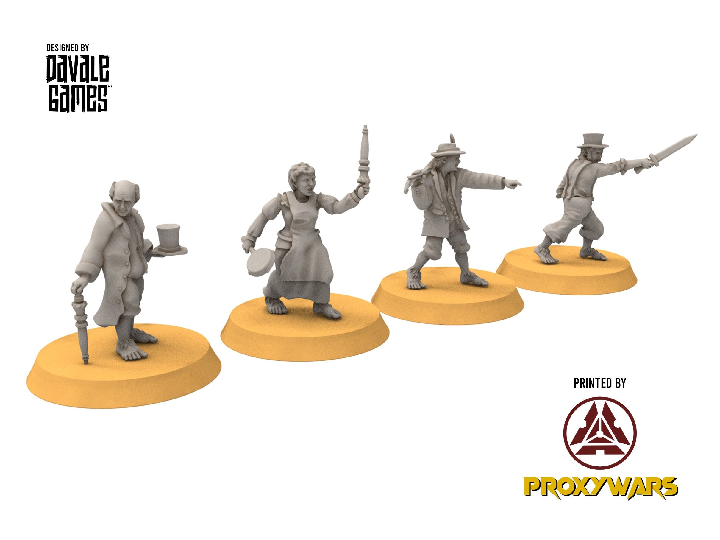 Halfmen - Gnome Halfling Militia, Middle rings miniatures for wargame D&D, DnD, LOTR...