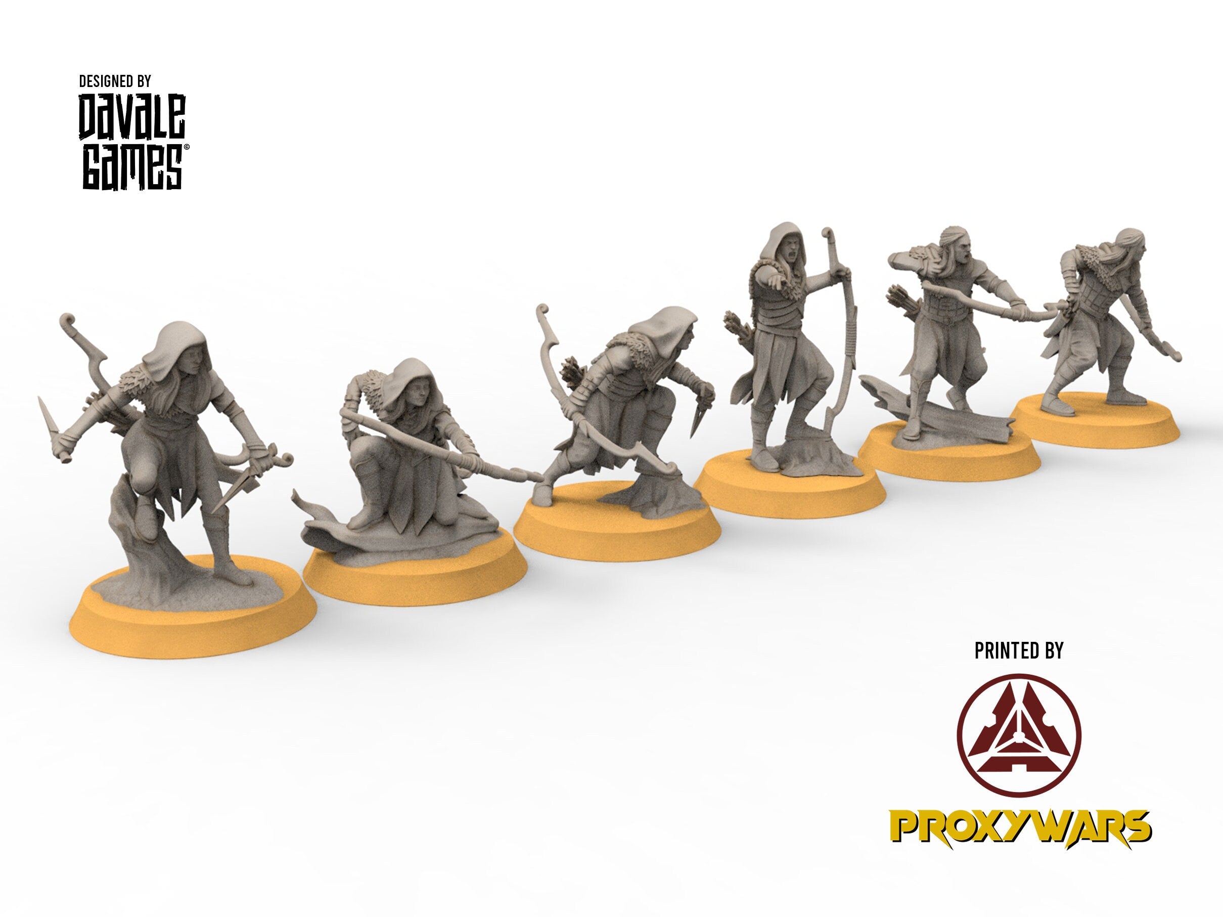 Darkwood - Scout Forest Elves, Middle rings miniatures pour wargame D&D, SDA...