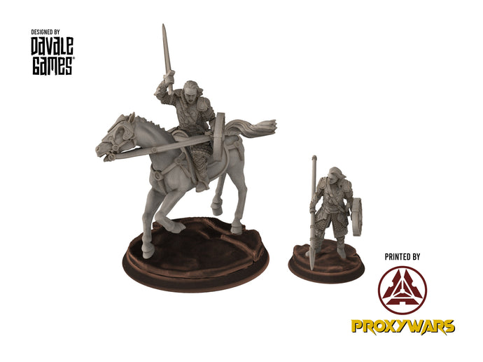 Rohan - Riders of Warhorses Prince Modular, Knight of Rohan, the Horse-lords, rider of the mark, minis for wargame D&D, Lotr...