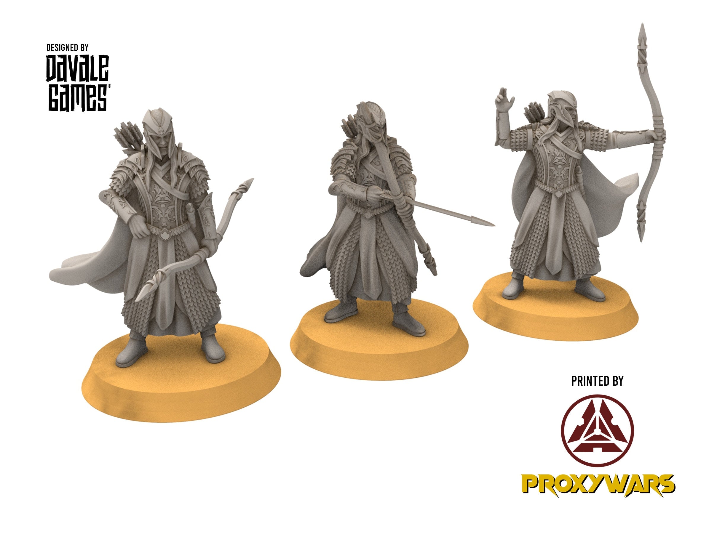 Darkwood - Forest Guard - Bowmen, Middle rings miniatures for D&D wargame, Lotr...