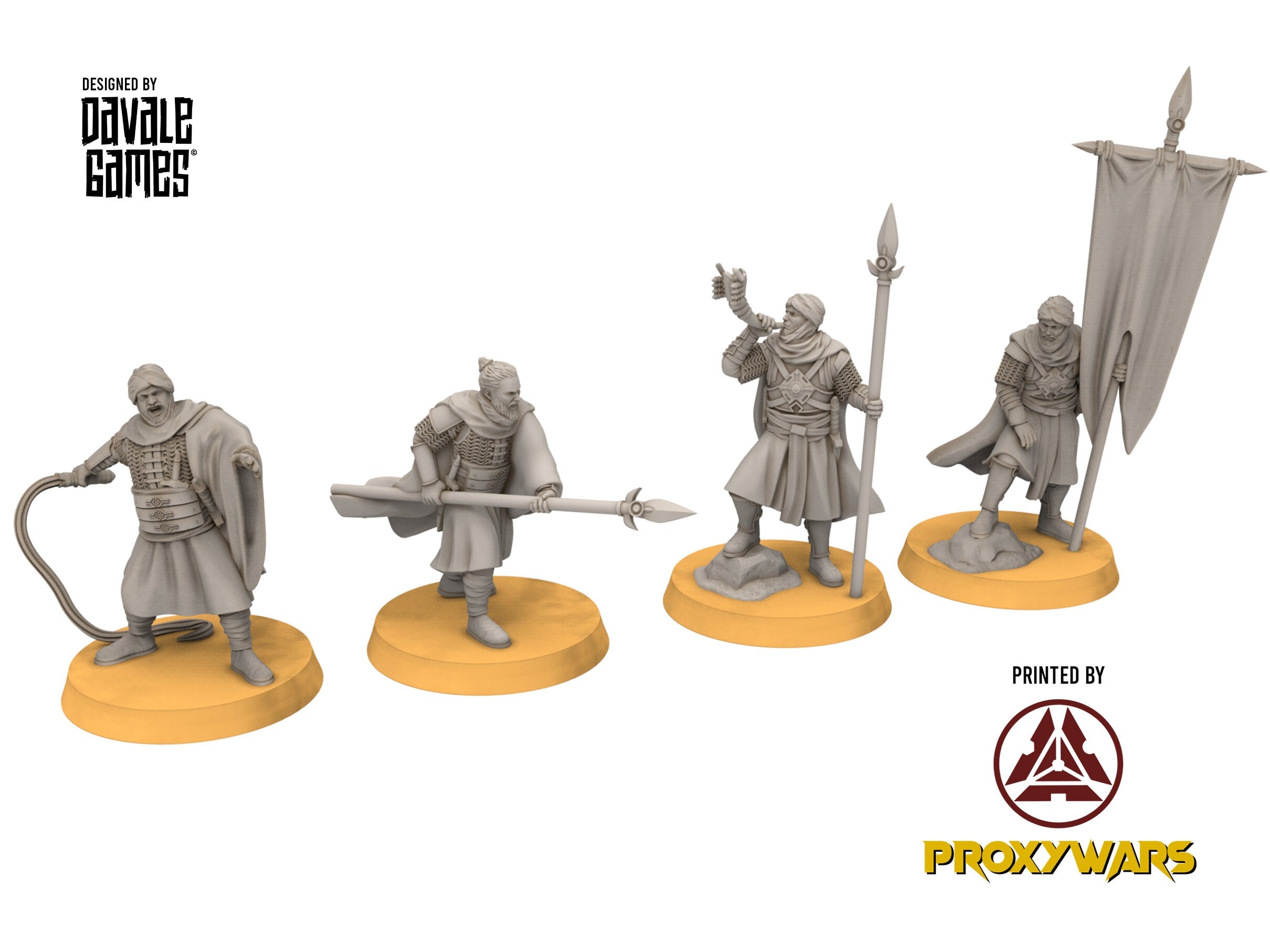 Harad - Snakes Commanders, southern men, Berber nomads, Harad Bedouin Arabs Sarazins miniatures for wargame D&D, Lotr...