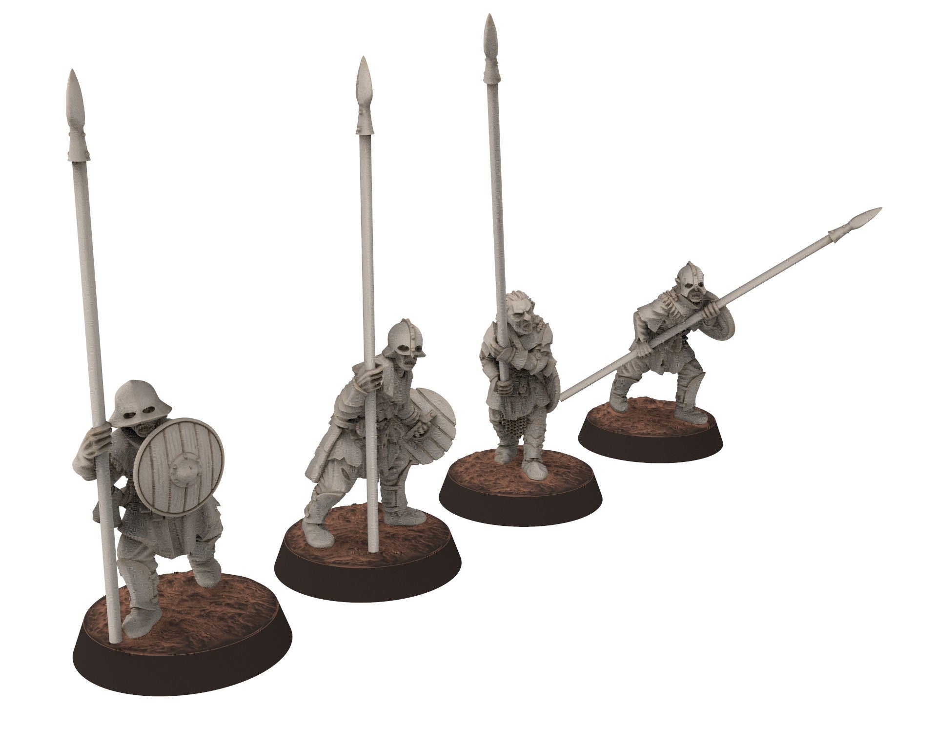 Orc horde - Orc Banner bearer, Orc warriors warband, Middle rings miniatures pour wargame D&D, Lotr... Medbury miniatures