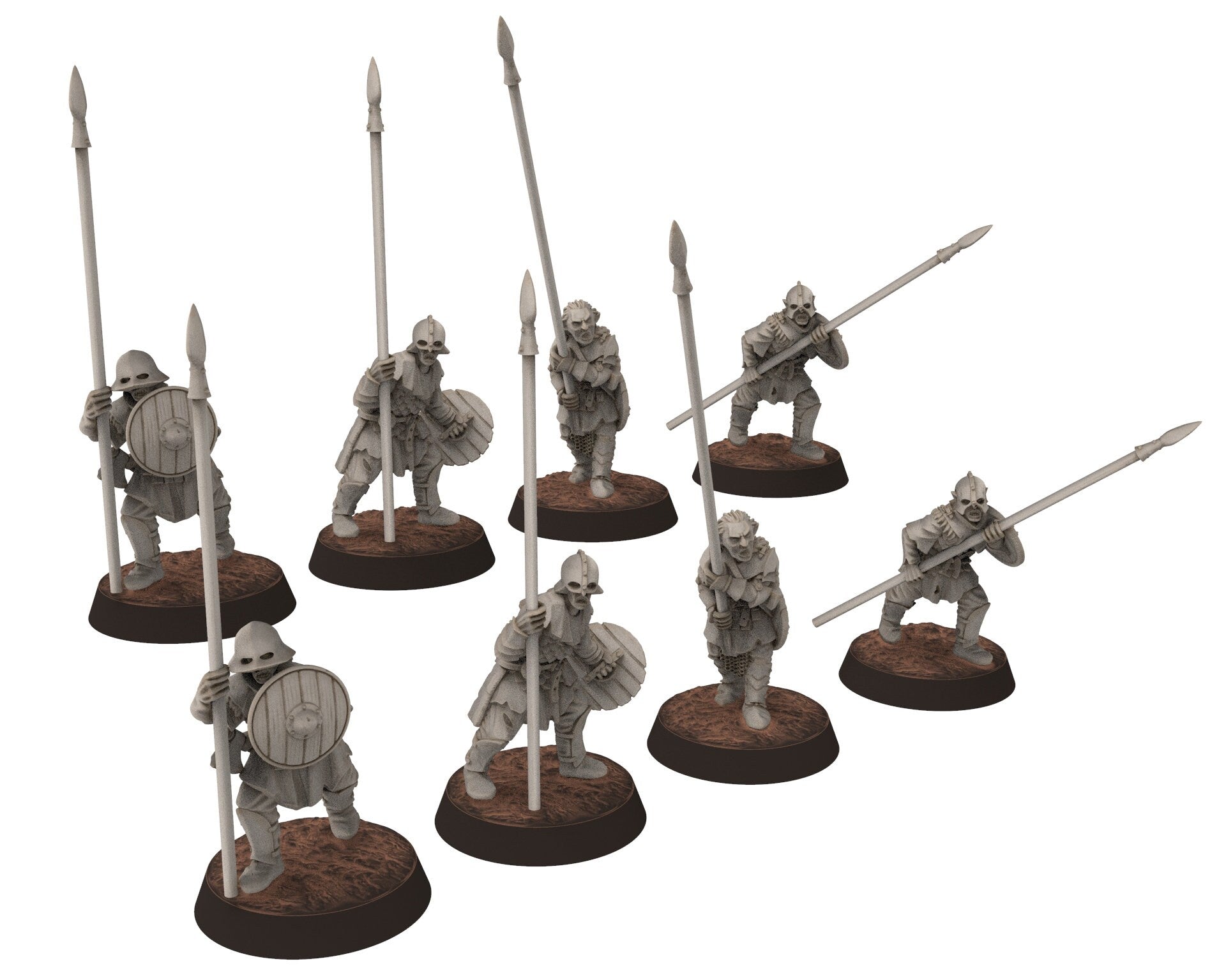 Orc horde - Orc with large Axes, Orc warriors warband, Middle rings miniatures pour wargame D&D, Lotr... Medbury miniatures