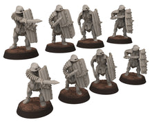 Load image into Gallery viewer, Orc horde - Orc Legionaires, swordmen elite, Orc warriors warband, Middle rings miniatures for wargame D&amp;D, Lotr... Medbury miniatures
