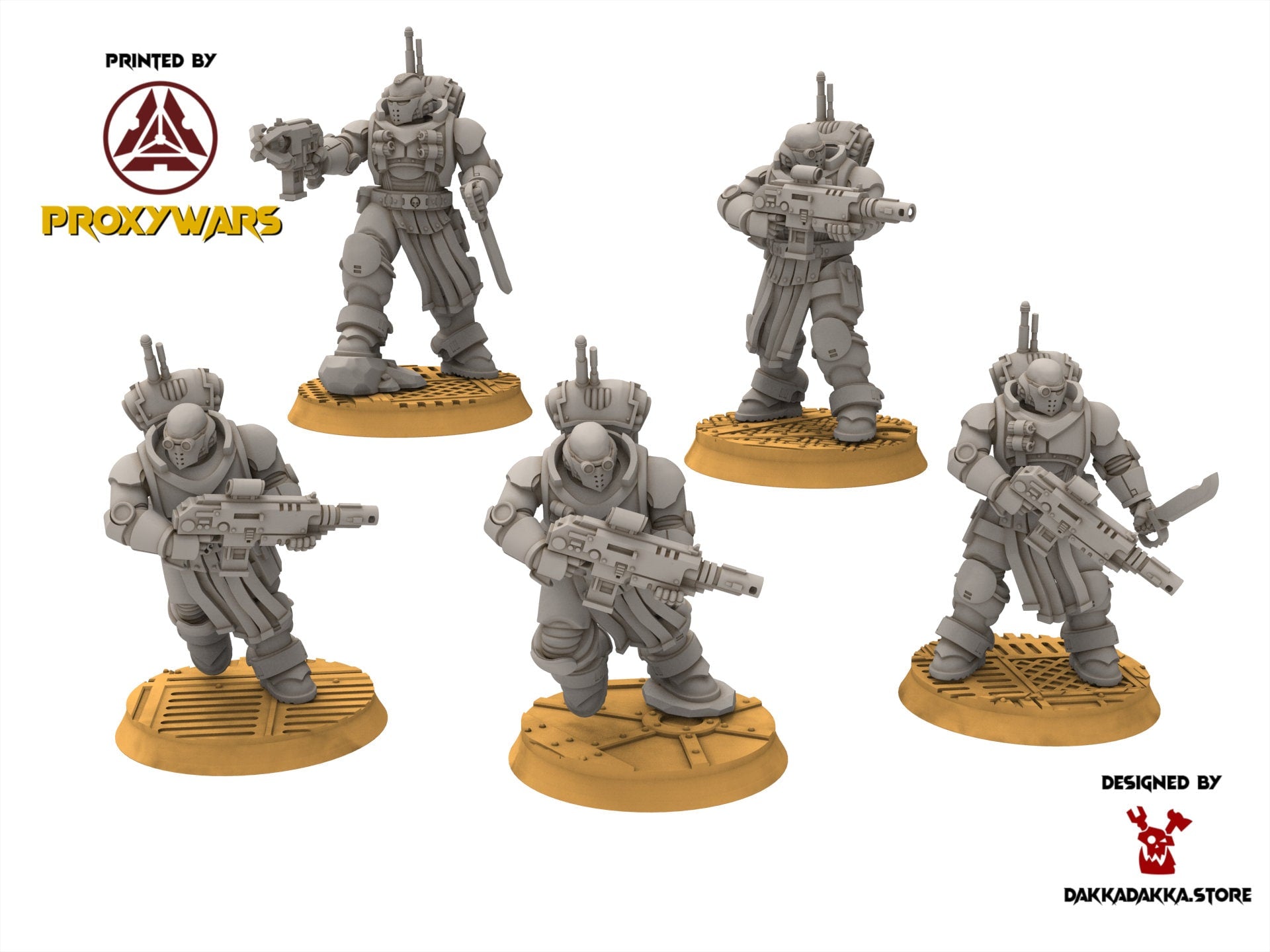 Legio Prima - Tacet Vestiga Squad, mechanized infantry, post apocalyptic empire, usable for tabletop wargame.