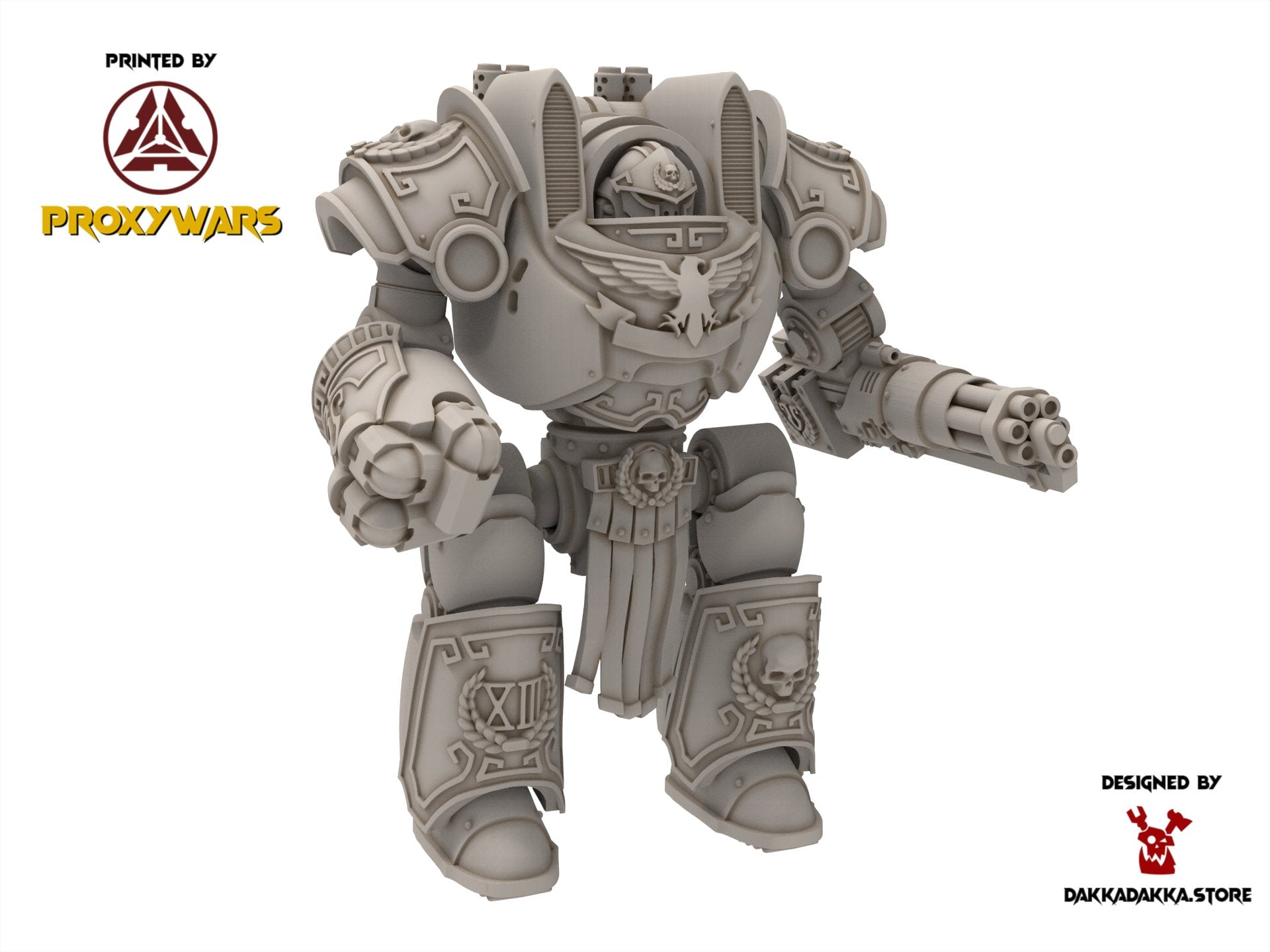 Legio Prima - Victrix Colossus, mechanized infantry, post apocalyptic empire, usable for tabletop wargame.