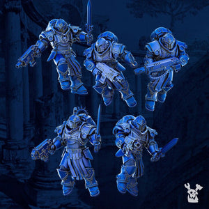 Legio Prima - Impetum Alis Squad, mechanized infantry, post apocalyptic empire, usable for tabletop wargame.