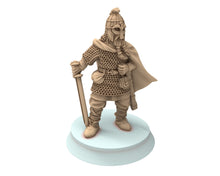 Load image into Gallery viewer, Vendel Era - Iconic heroes, Epic Warriors of the sagas, 7 century, miniature 28mm, Infantry for wargame Historical Saga... Medbury miniature
