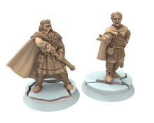 Load image into Gallery viewer, Vendel Era - Hrothgar and Unferth Iconic heroes of the sagas, 7 century, miniatures 28mm, wargame Historical Saga... Medbury miniature
