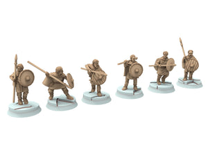 Vendel Era - Dark Age Skirmish Bundle, Germanic Tribe Warband, 7 century, miniatures 28mm for wargame Historical... Medbury miniature