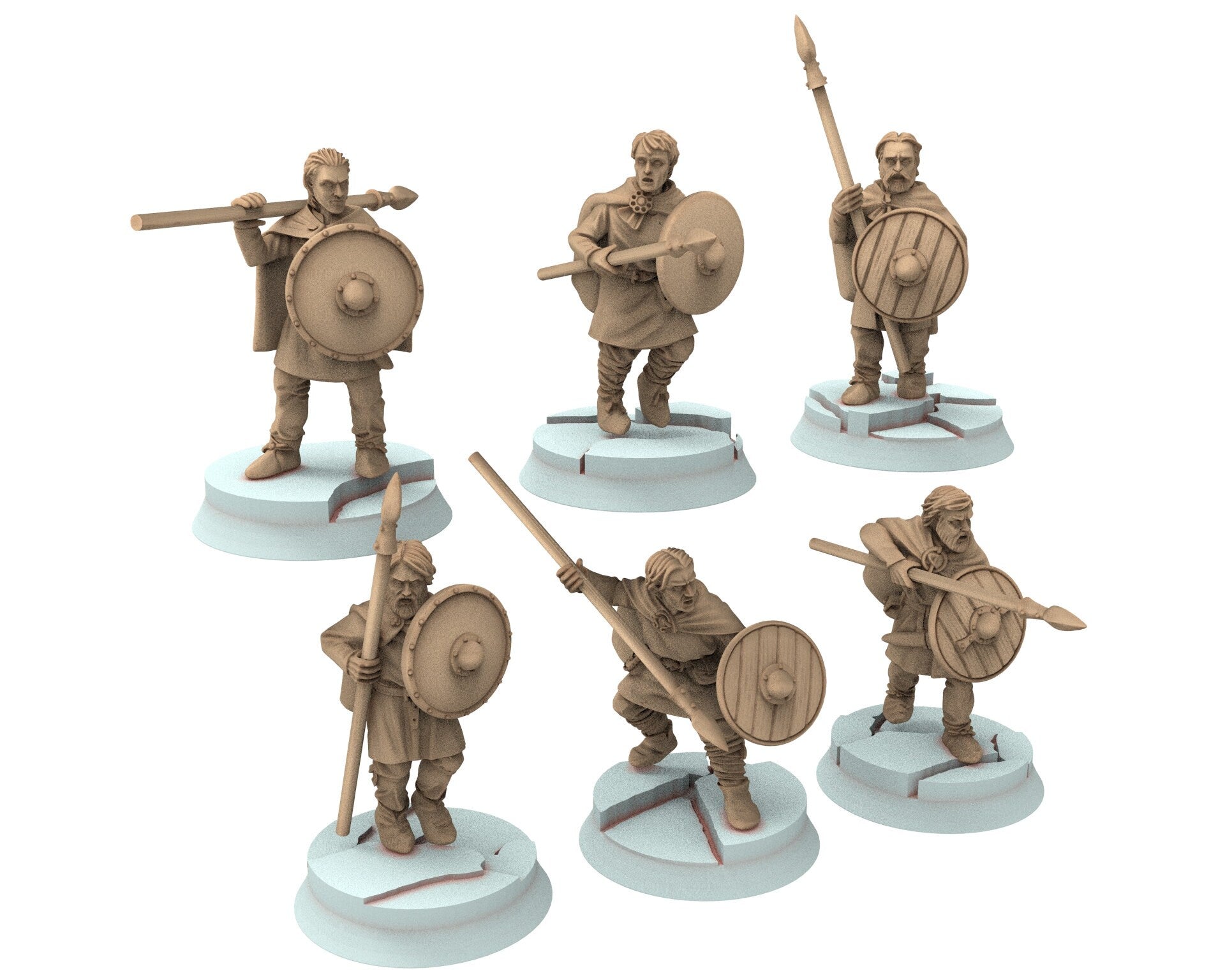 Vendel Era - Dark Age Skirmish Bundle, Germanic Tribe Warband, 7 century, miniatures 28mm for wargame Historical... Medbury miniature