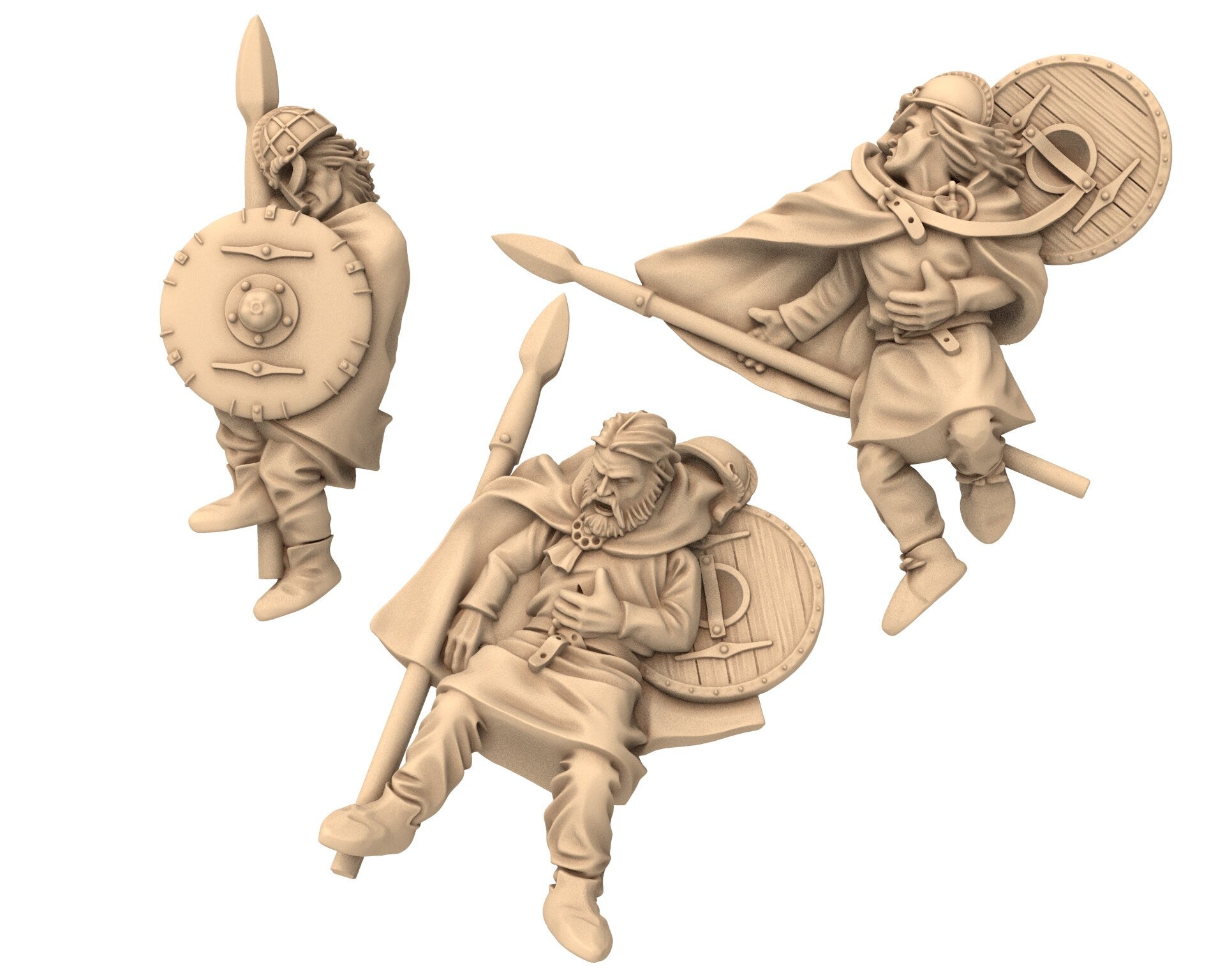 Vendel Era - Armoured Casualites, Germanic Tribe Warband, 7 century, miniatures 28mm for wargame Historical... Medbury miniature