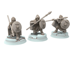 Vendel Era - Armoured Casualites, Germanic Tribe Warband, 7 century, miniatures 28mm for wargame Historical... Medbury miniature